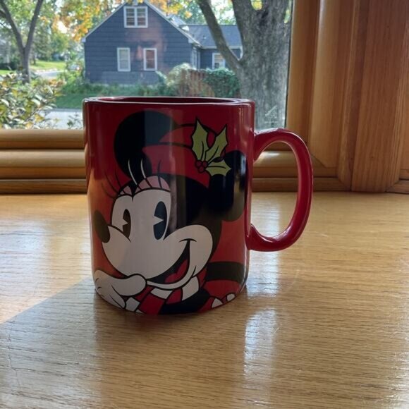 Disney Galerie Minnie Mouse Red Ceramic Coffee Mug Oversized - Picture 3 of 4